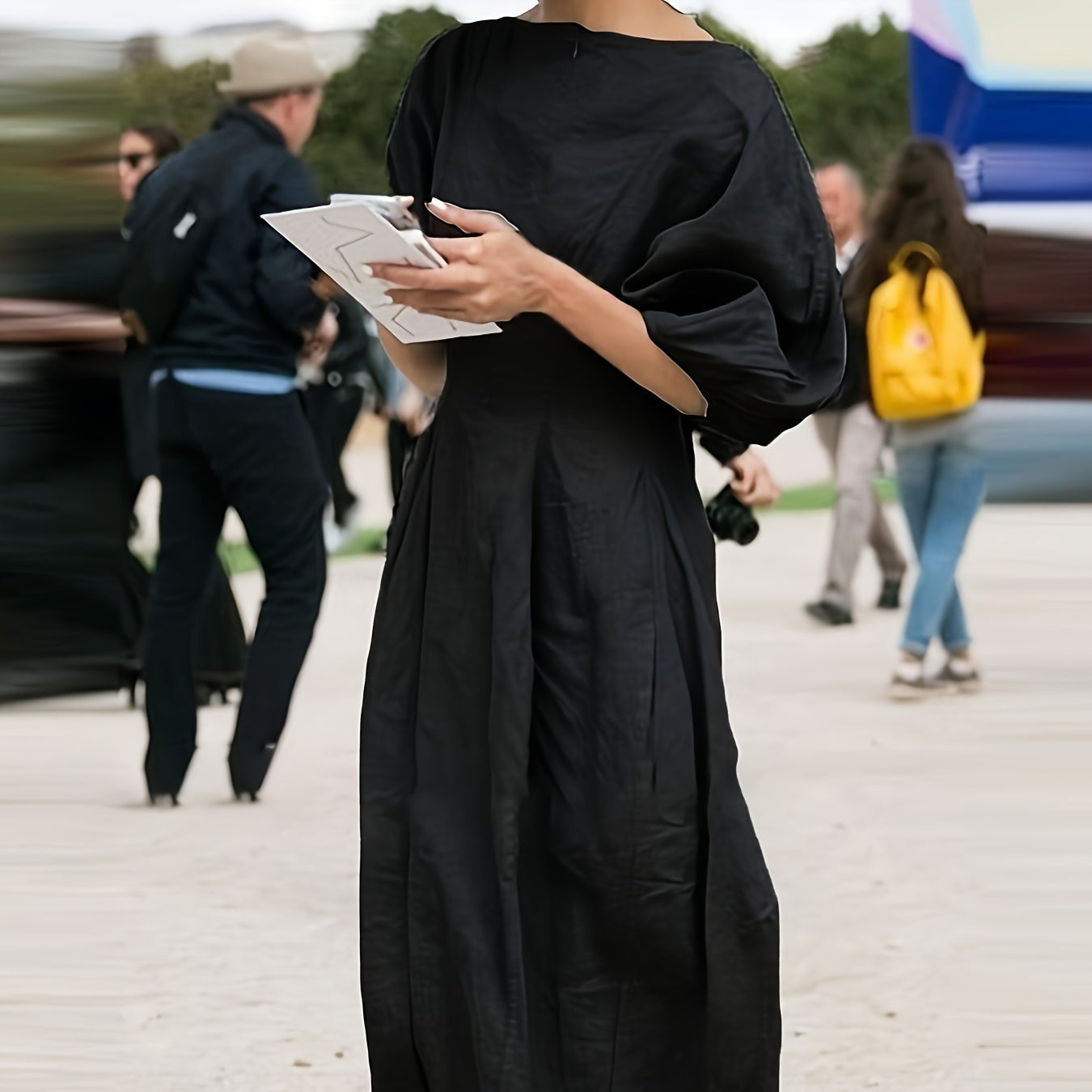 Elegant Linen Midi Dress