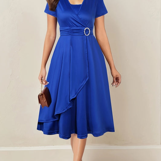 Polished Skinny Fit Dress with Elegant Edge