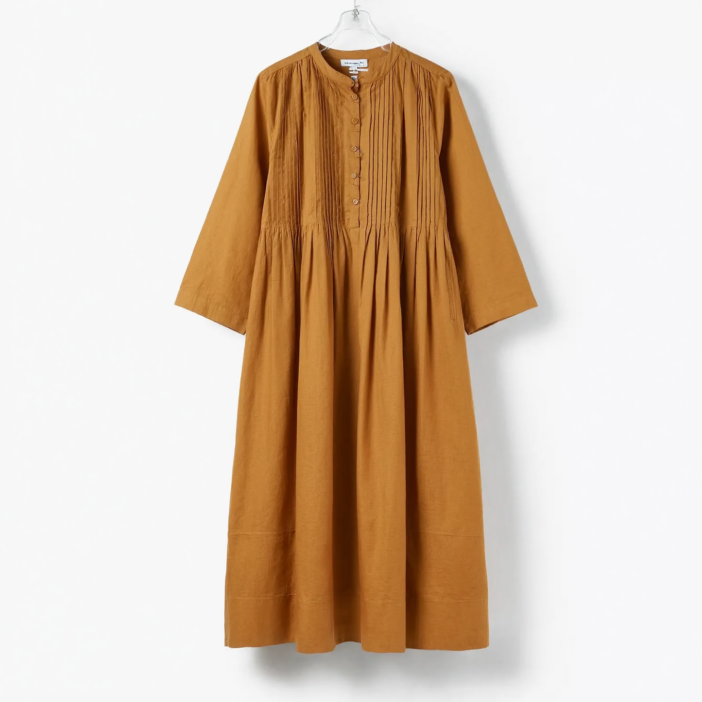 Elegant Linen Long Dress | Tangerine / M | clean | Bimbloo