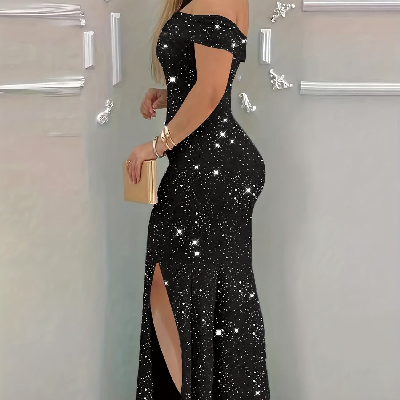 Elegant Shimmer Vneck Top