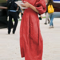 Elegant Linen Midi Dress