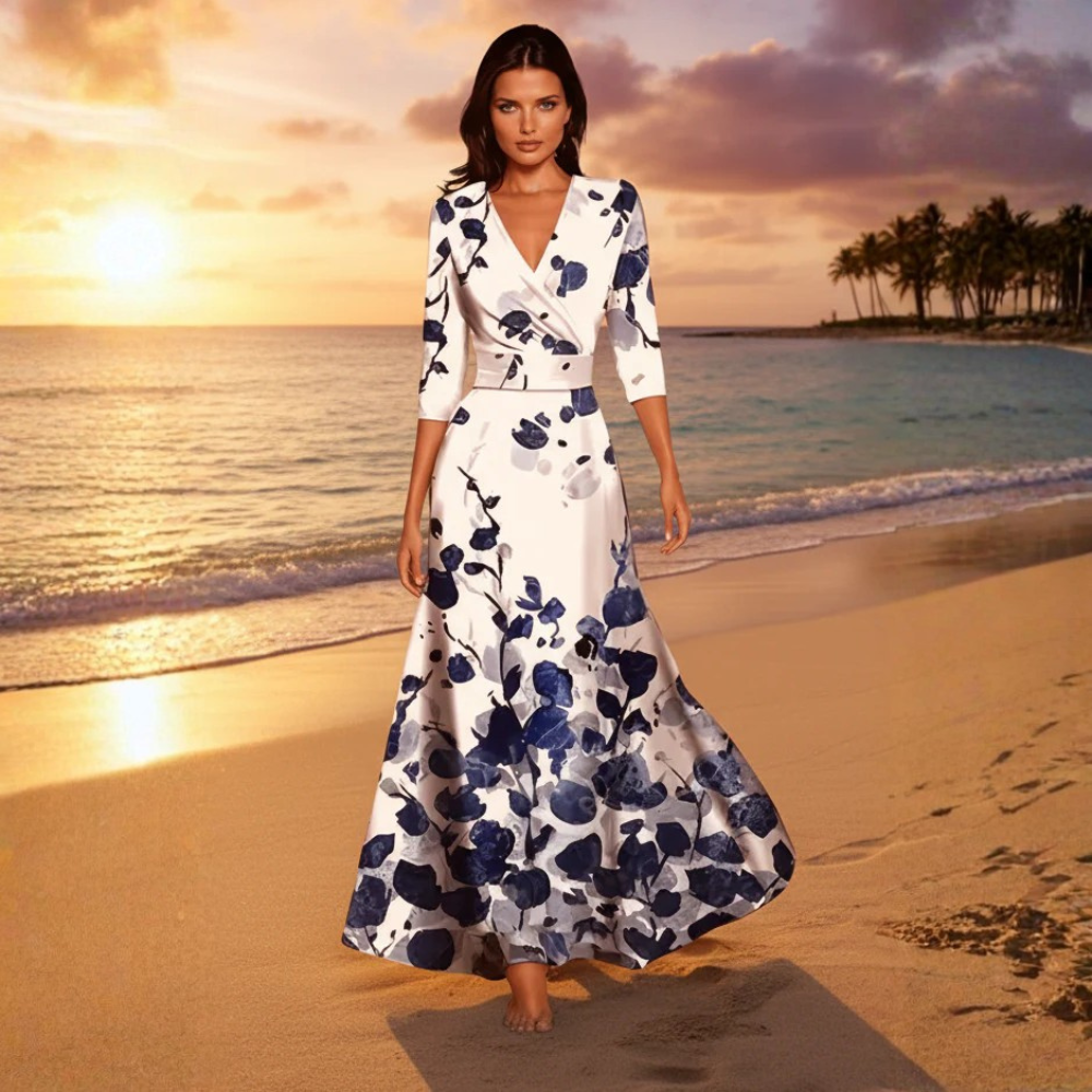 Floral A Line Midi Dress