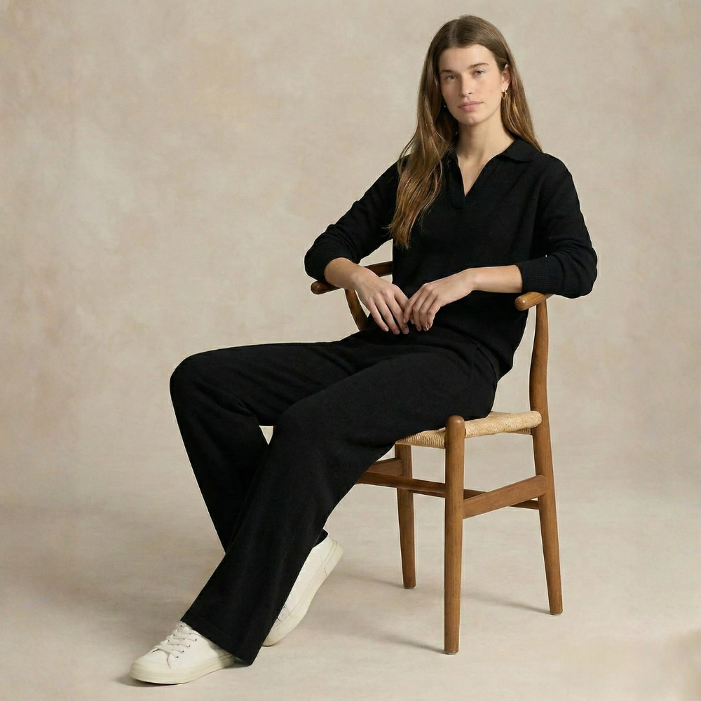 Relaxed Knit Polo Set