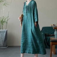 Elegant Linen Long Dress
