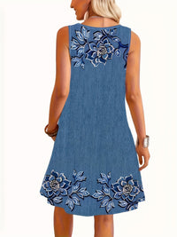 Relaxed Denim Midi Dress