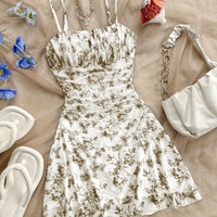 Elegant Floral Halter Dress