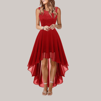 Elegant Lace High Low Dress