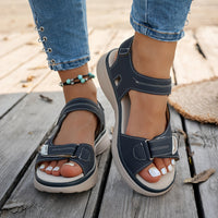 Elegant Microfiber Platform Sandals