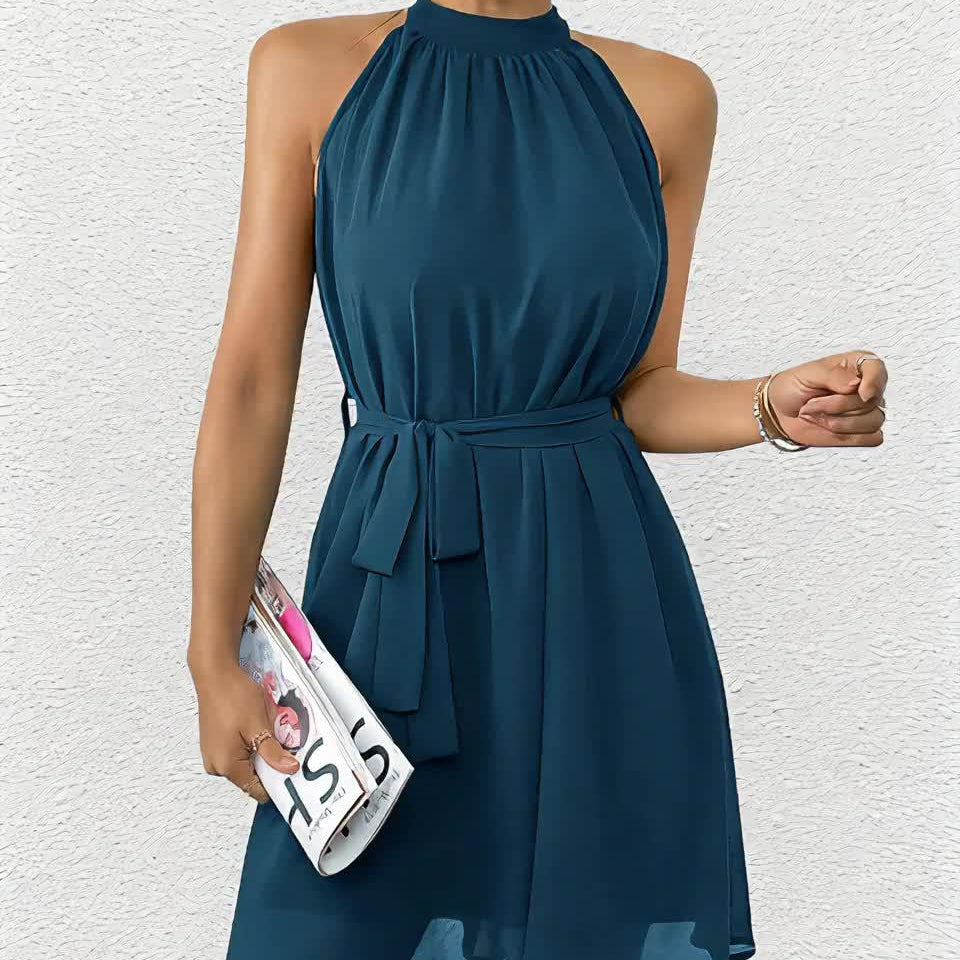 Women’s Elegant Solid Color Dress Sophisticated Look