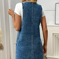 Relaxed Denim Overall Dress