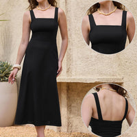 Elegant Linen Midi Dress