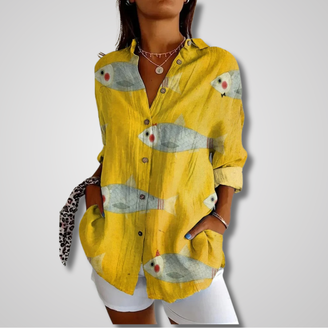 Alexa | Vintage-Inspired Relaxed Womens Shirt for Effortless Summer Style 4