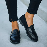 Textured Slip On Comfort Loafers