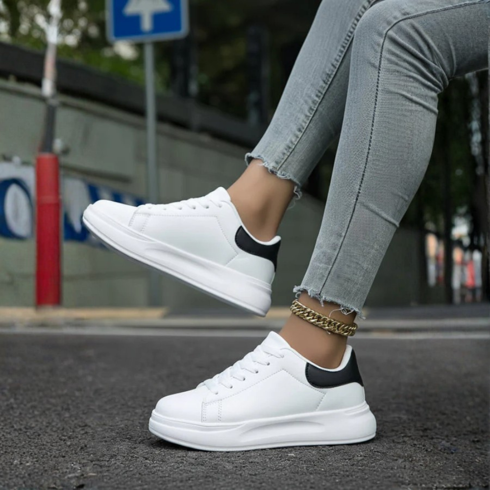 Cushioned White Everyday Sneakers