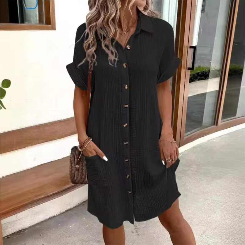 Breezy Linen Shirt Dress