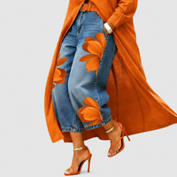 Floral Print Cropped Summer Pants