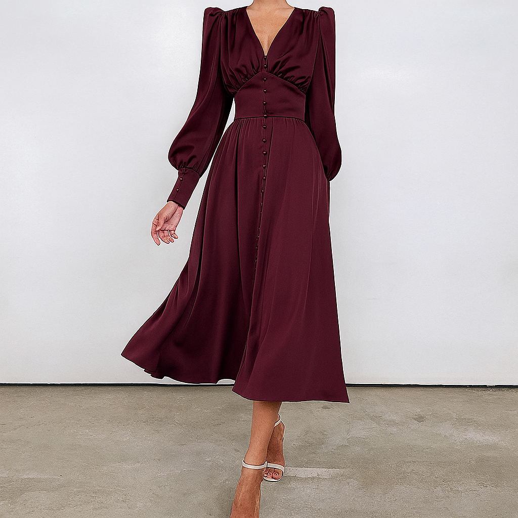 Elegant Midi Dress Women's