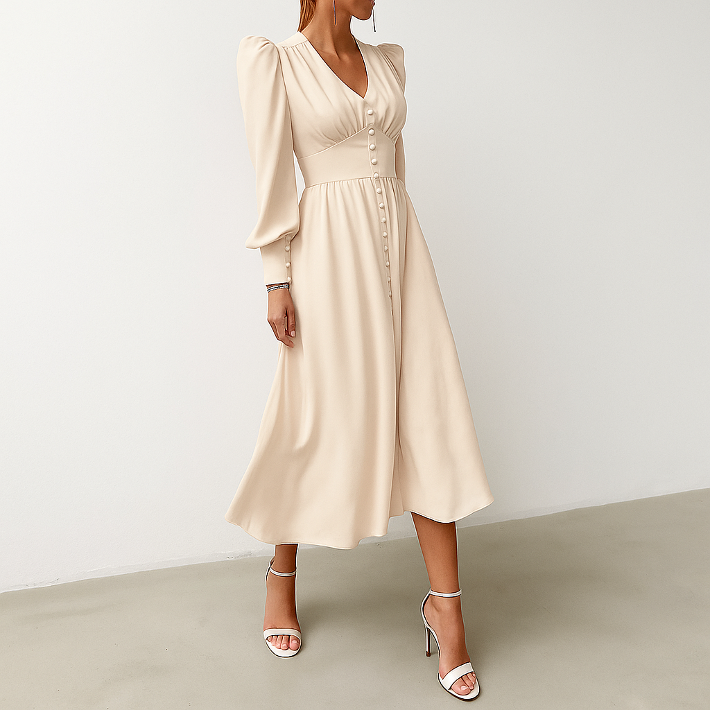 Elegant Midi Dress Women's