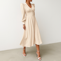 Elegant Midi Dress Women's