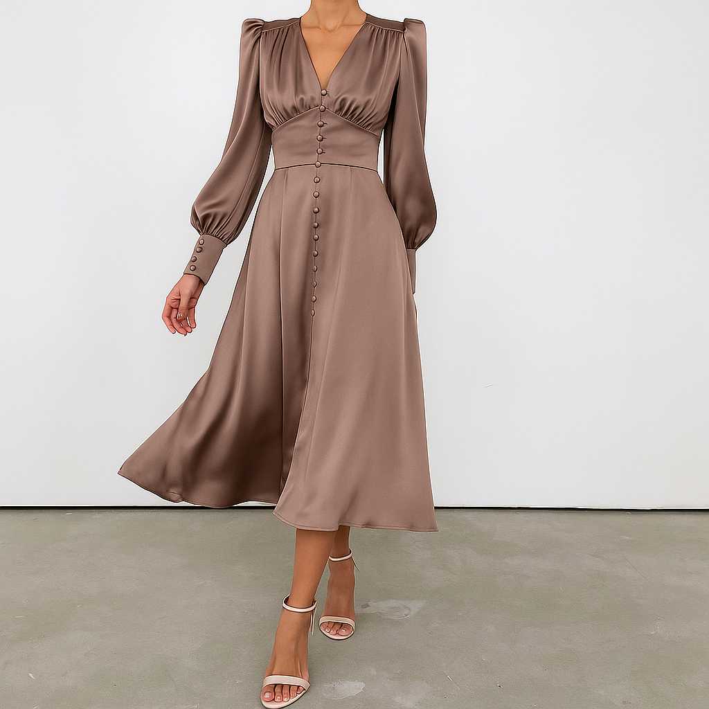 Elegant Midi Dress Women's