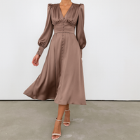 Elegant Midi Dress Women's