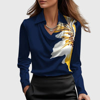Chic Pleated Blouse with Luxe Shine for Effortless Elegance 7
