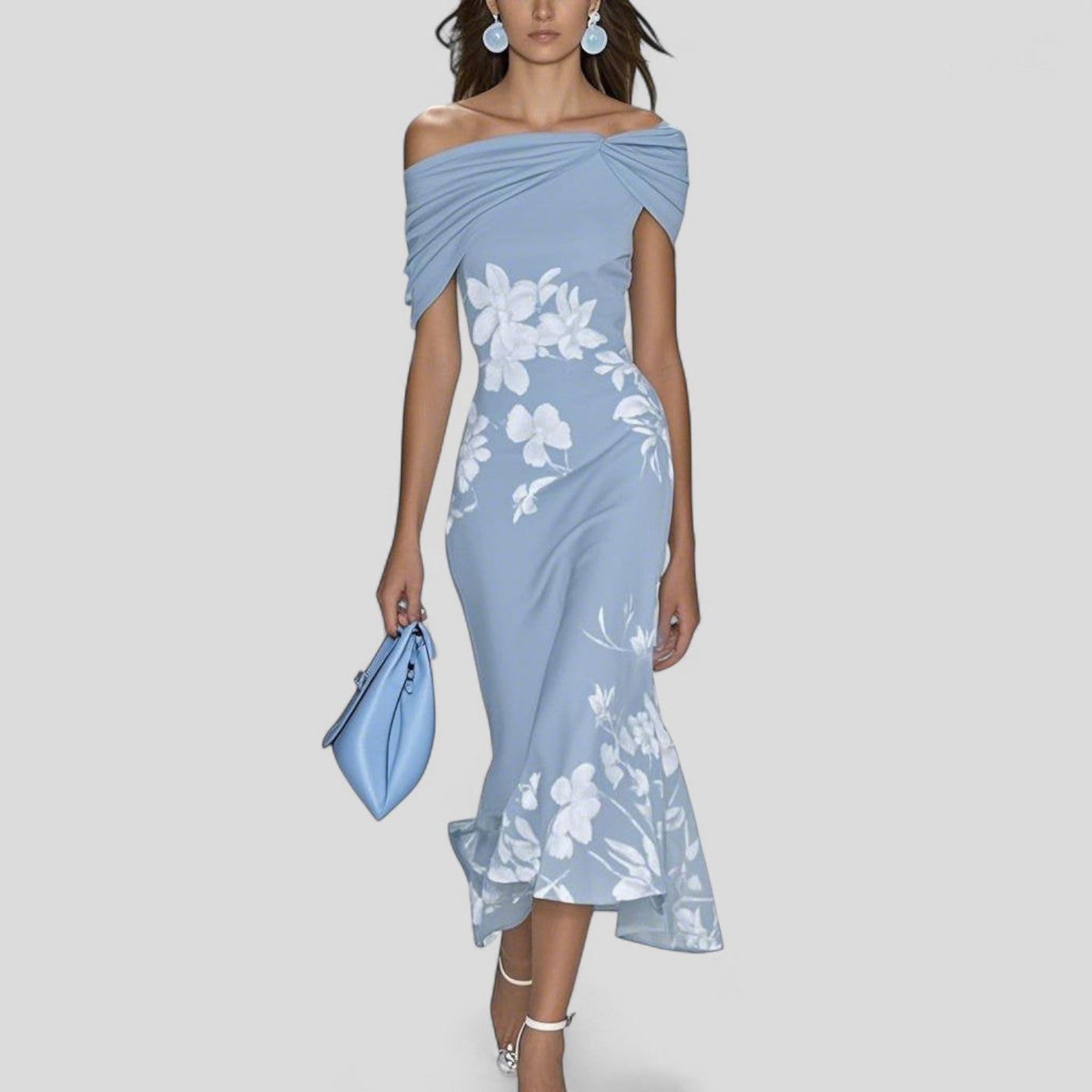 Elegant Midi Dress for Women - Unique Print & Comfortable Fit 1