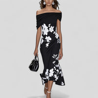 Elegant Midi Dress for Women - Unique Print & Comfortable Fit 2