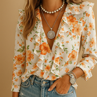 Elegant Butterfly Blouse Women's