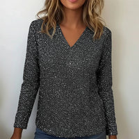 Faith | Elegant Going Out Top with Shimmer V Neck for Effortless Style 1