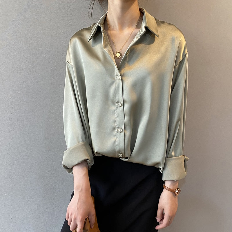 Elegant Vintage Blouse Women's