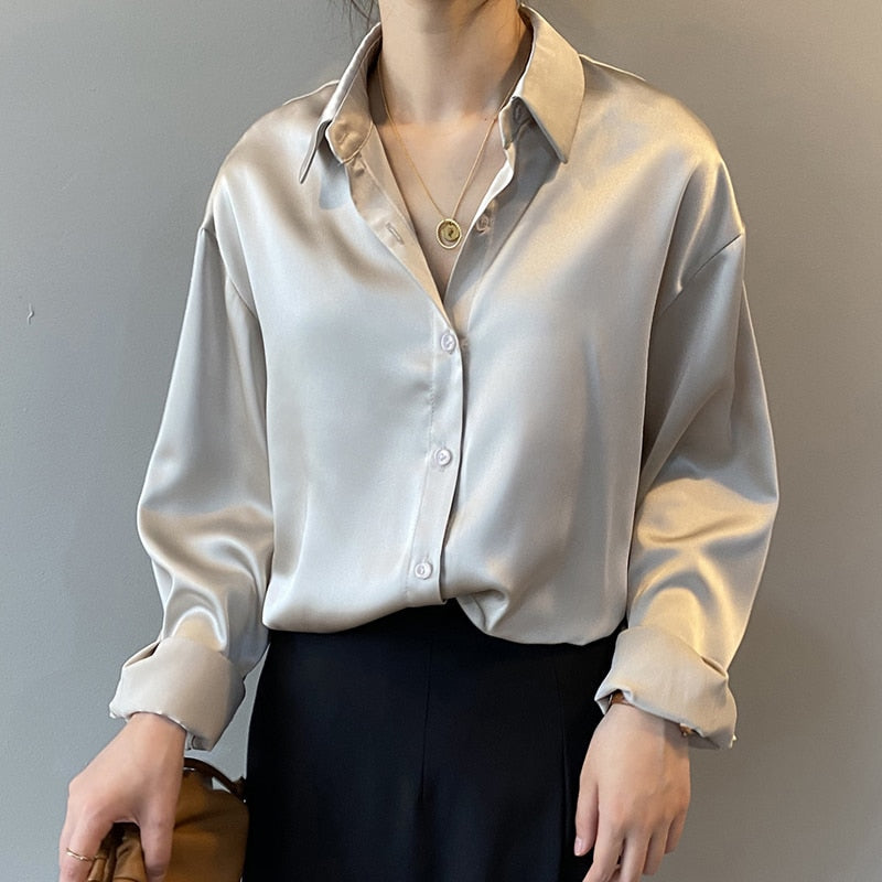 Elegant Vintage Blouse Women's