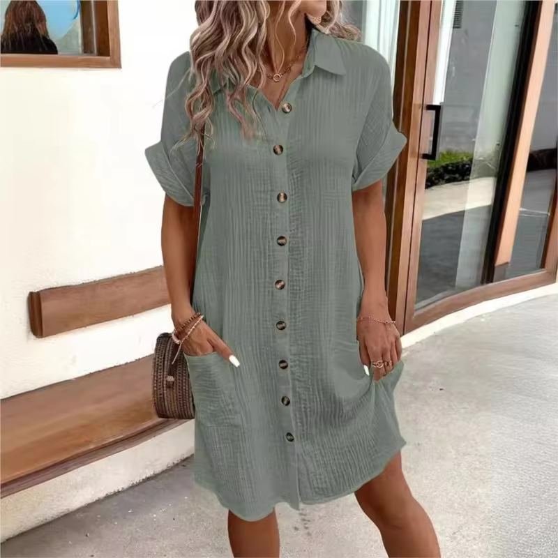 Breezy Linen Shirt Dress