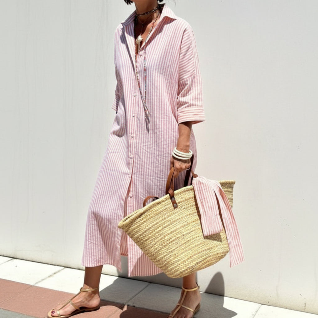 Harper | Timeless Striped Summer Dress in Lightweight Fabric for Effortless Style 0