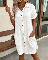 Breezy Linen Shirt Dress