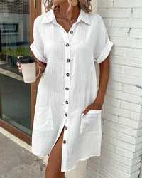Breezy Linen Shirt Dress