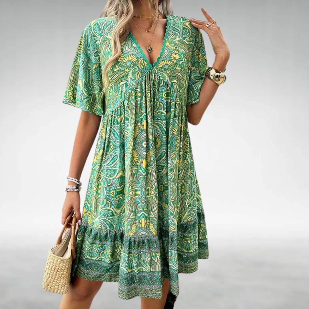 Playful Paisley Mini Dress