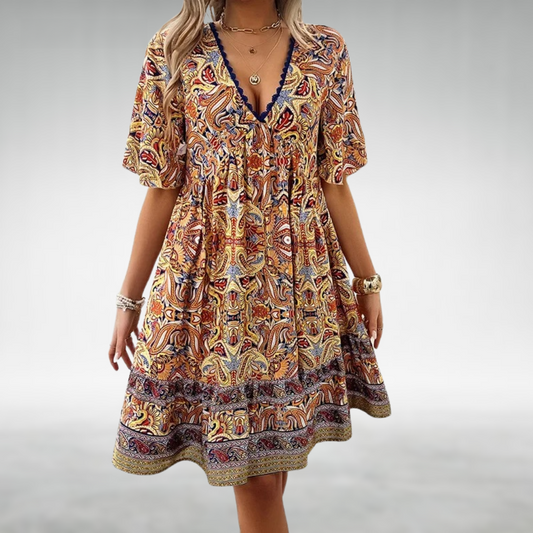 Playful Paisley Mini Dress