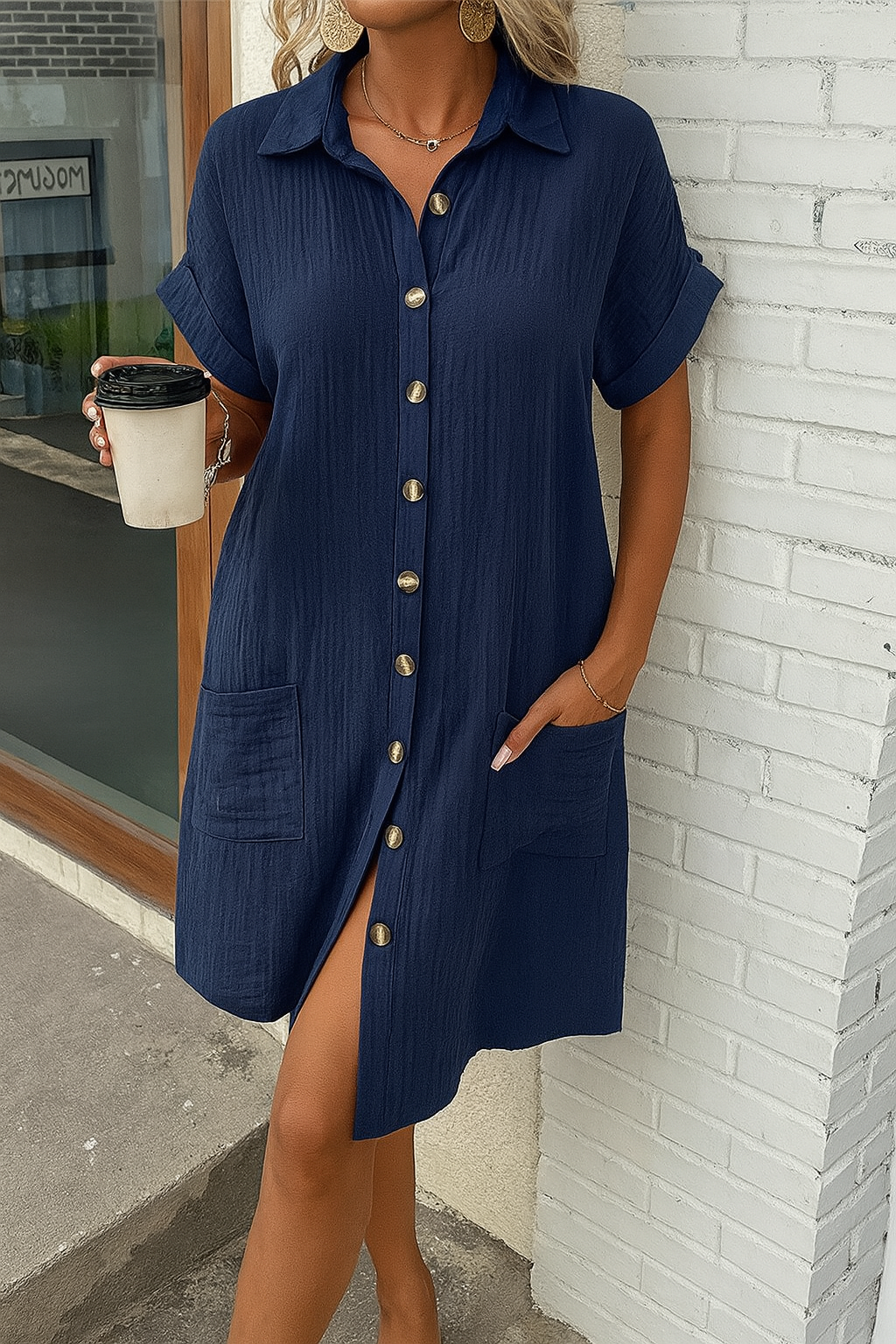 Breezy Linen Shirt Dress