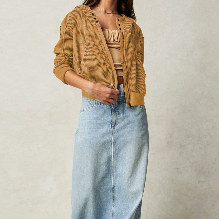 Relaxed Knit Hoodie