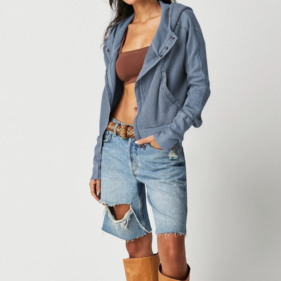 Relaxed Knit Hoodie
