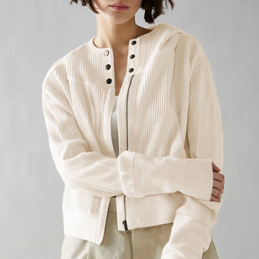 Relaxed Knit Hoodie