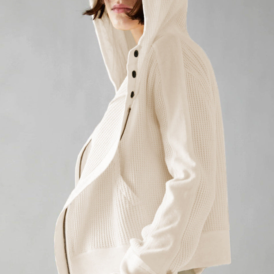 Relaxed Knit Hoodie