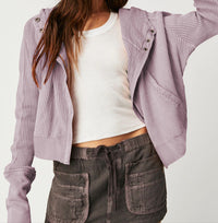 Relaxed Knit Hoodie