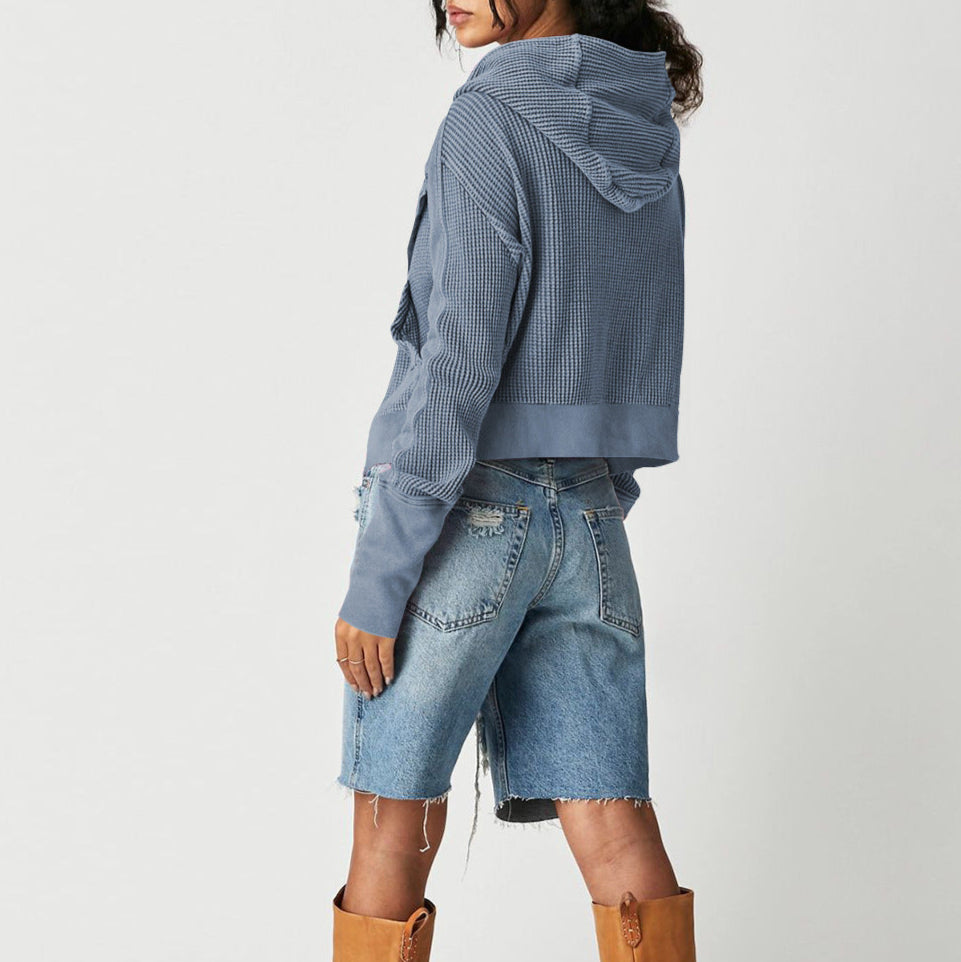 Relaxed Knit Hoodie