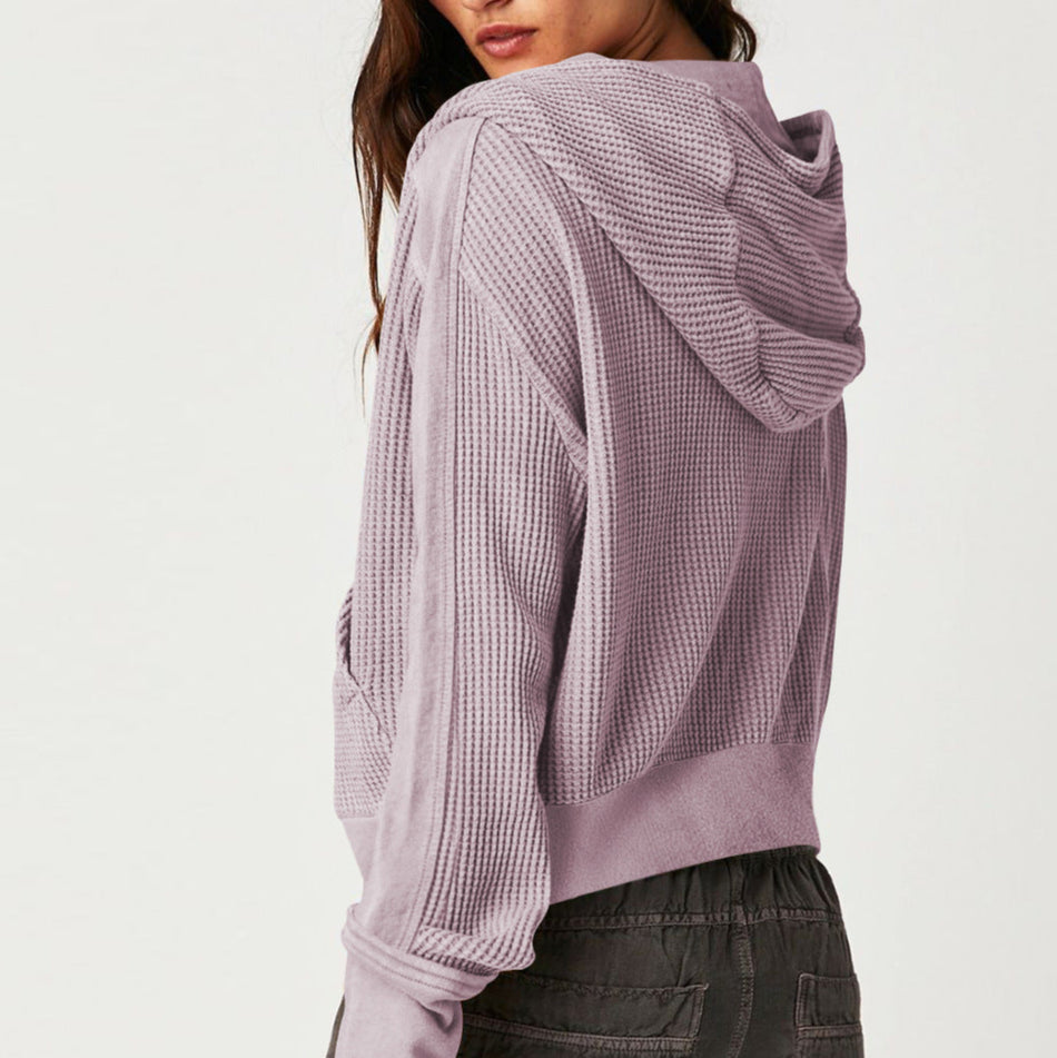 Relaxed Knit Hoodie
