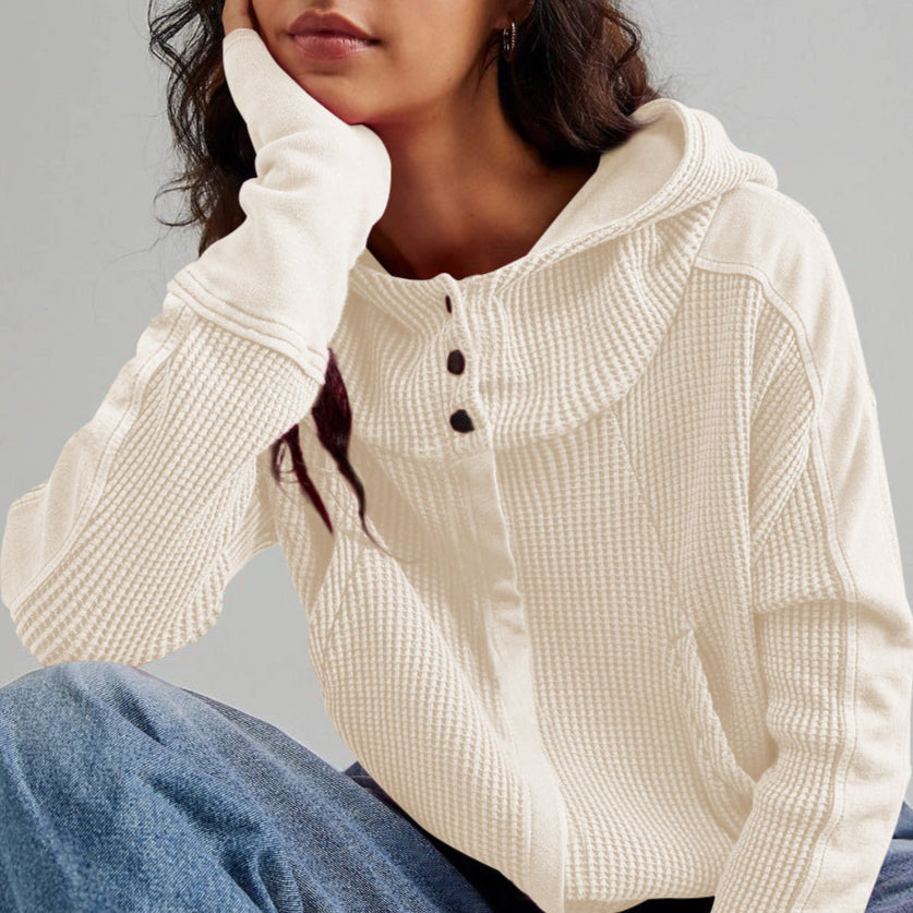 Relaxed Knit Hoodie