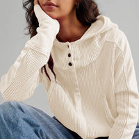 Relaxed Knit Hoodie