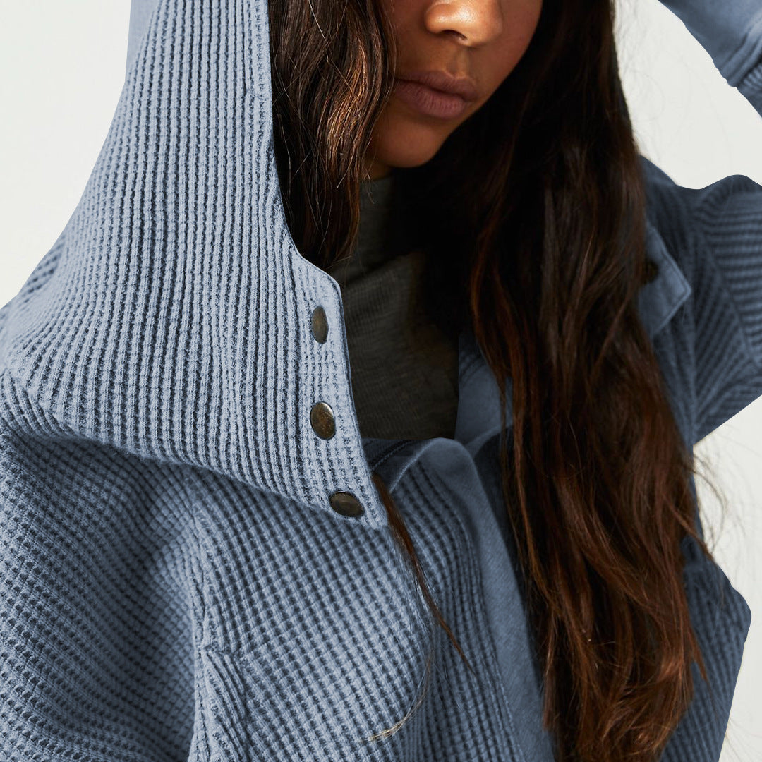 Relaxed Knit Hoodie