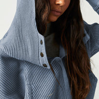 Relaxed Knit Hoodie